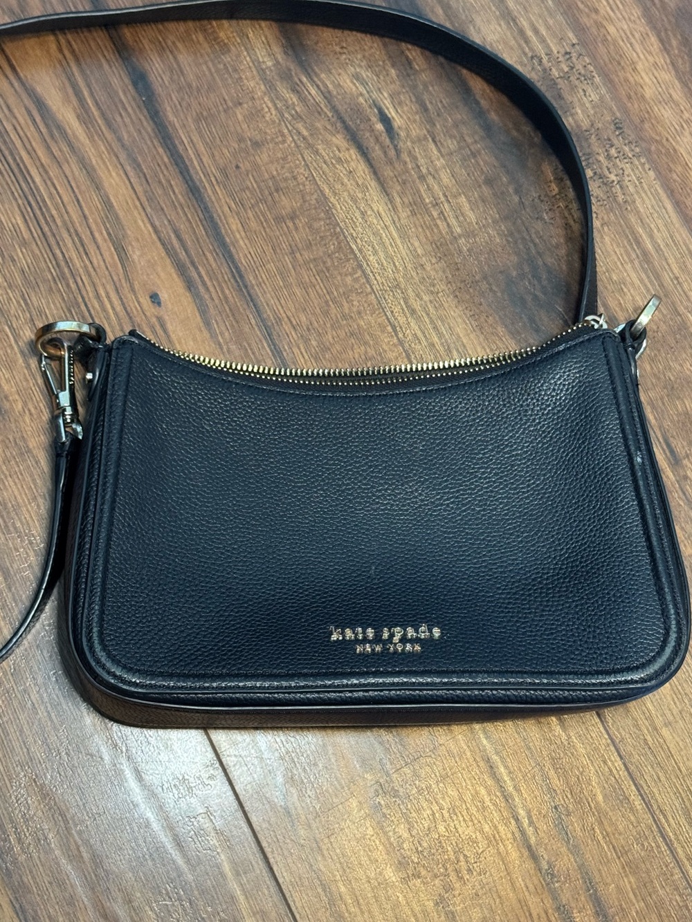 Kate Spade Hudson Medium Convertible Crossbody Bag Black - No Short Strap